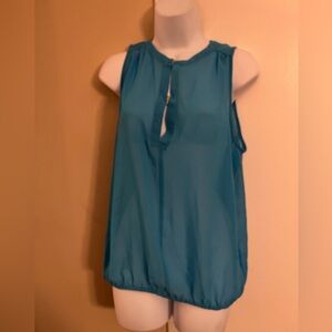 Bisou Bisou Sleeveless Blue Women's Top